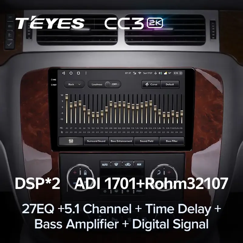 Комплект магнитолы TEYES CC3 2K 9.5" для GMC Yukon III 2006-2014