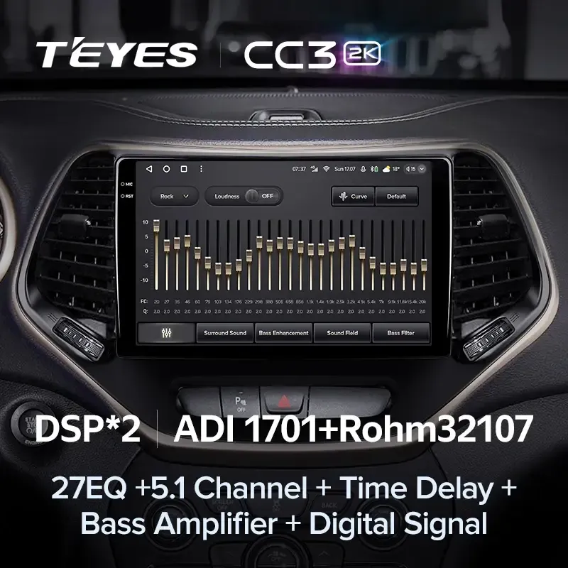 Комплект магнитолы TEYES CC3 2K 10.36" для Jeep Cherokee V 2013-2018