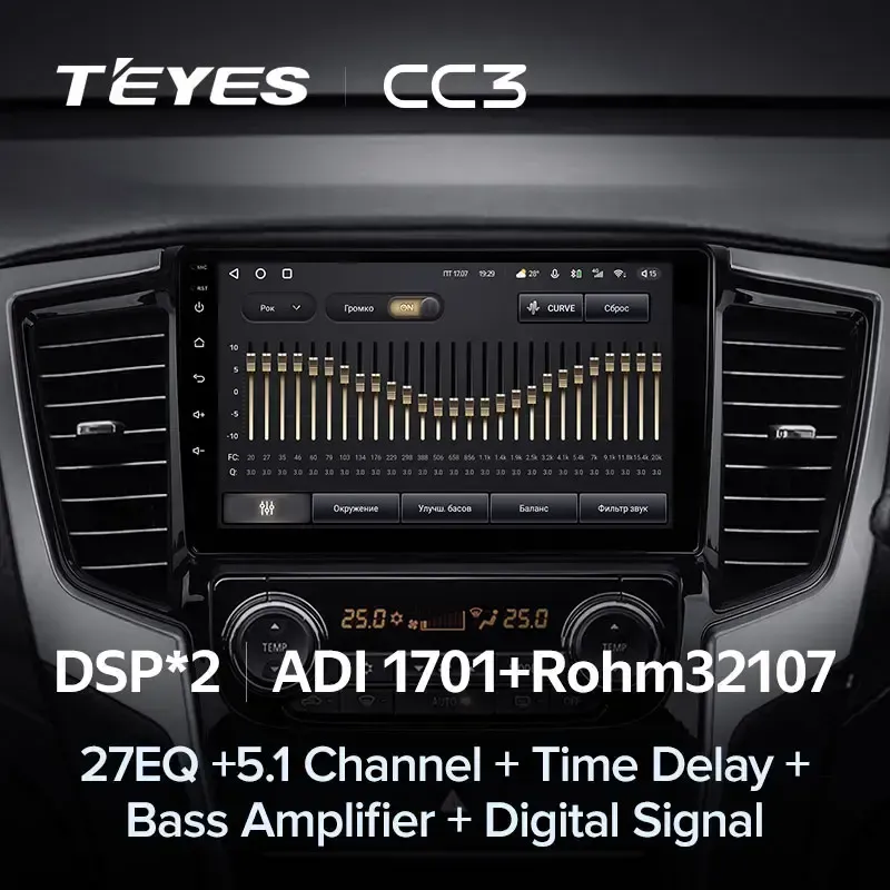 Комплект магнитолы TEYES CC3L 10.2" для Mitsubishi L200