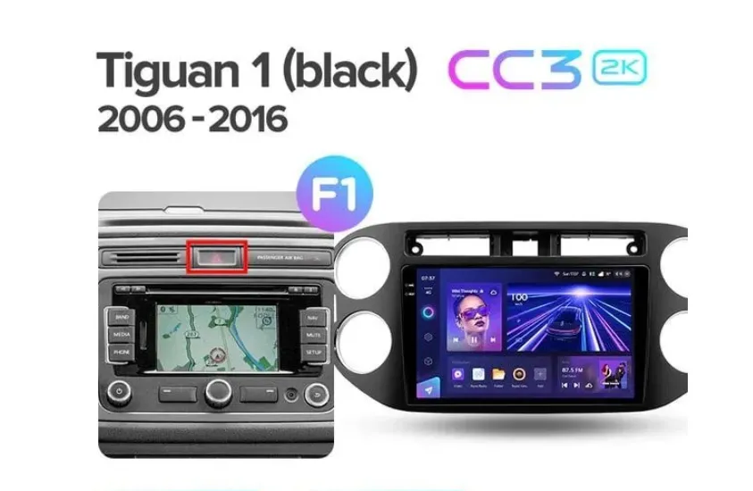 ШГУ Teyes CC3 2k 3/32 GB Volkswagen Tiguan 1 2006-2017 - фото