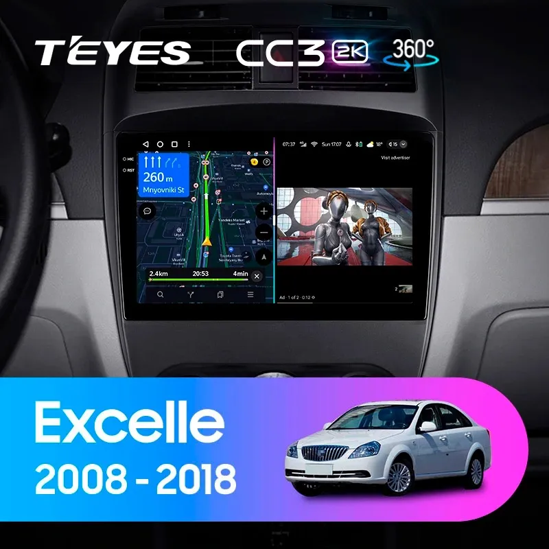 Комплект магнитолы TEYES CC3 2K 360 10.36" для Buick Excelle III 2015-2017