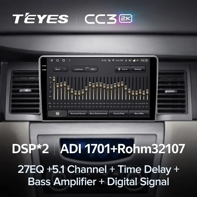 Комплект магнитолы TEYES CC3 2K 9.5" для Geely SC7 I 2011-2015