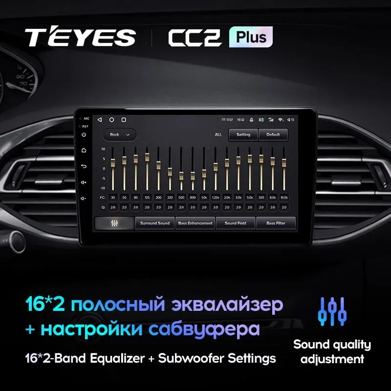 Комплект магнитолы TEYES CC2 Plus 9.0" для Peugeot 308 II 2013-2017