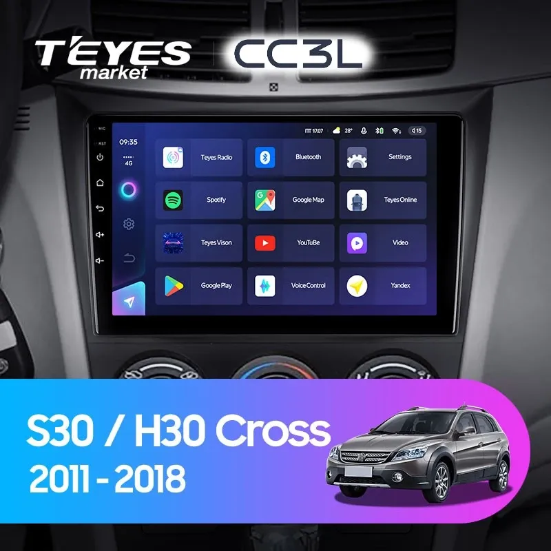 Комплект магнитолы TEYES CC3L 9.0" для Dongfeng S30