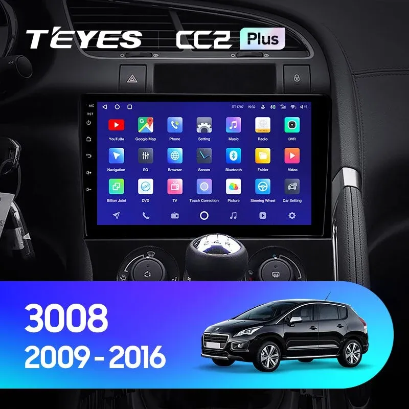 Комплект магнитолы TEYES CC2 Plus 9.0" для Peugeot 3008 I 2009-2016