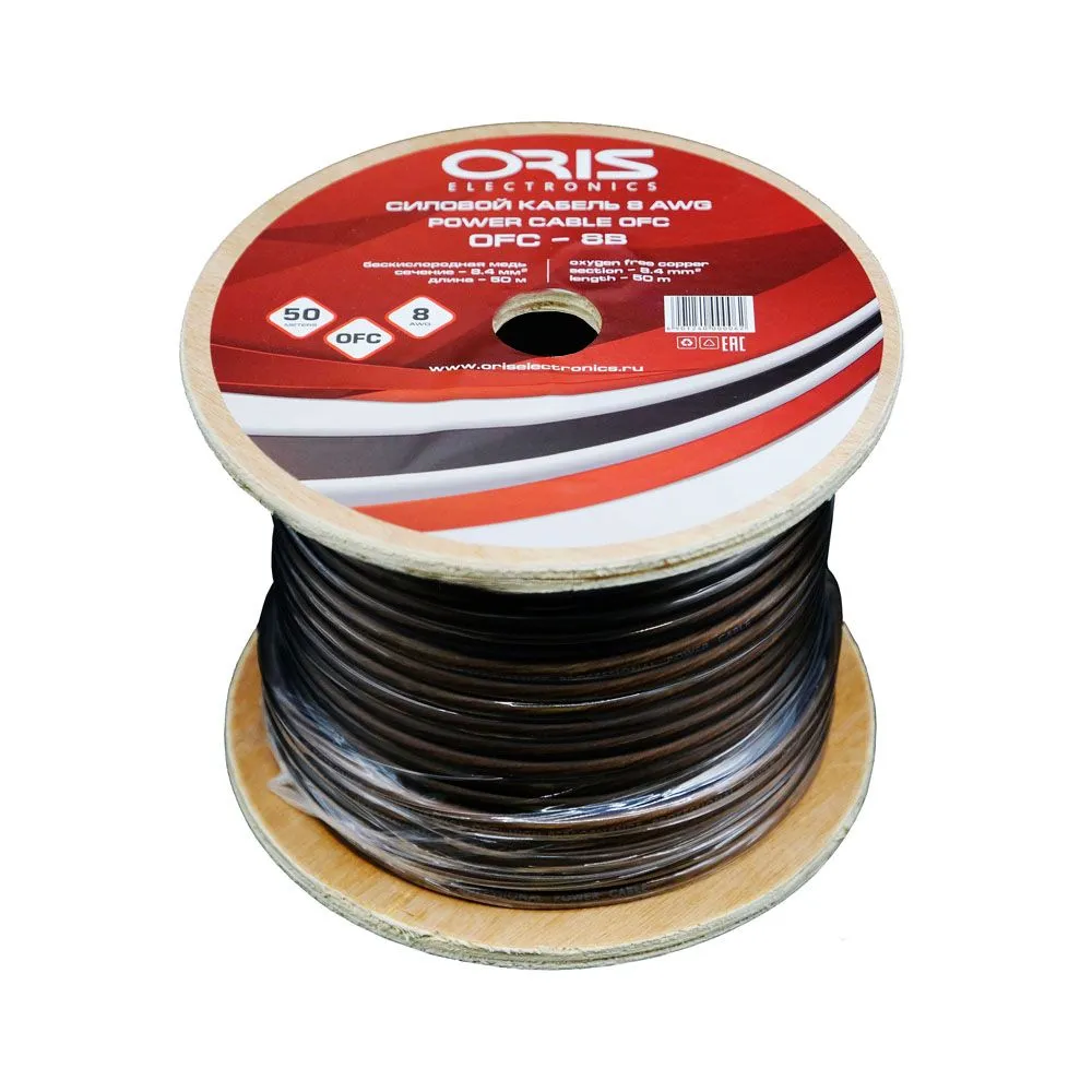 Силовой кабель Oris OFC-8B (1б-50м)(1м) - фото Силовой кабель Oris OFC-8B (1б-50м)(1м) - фото