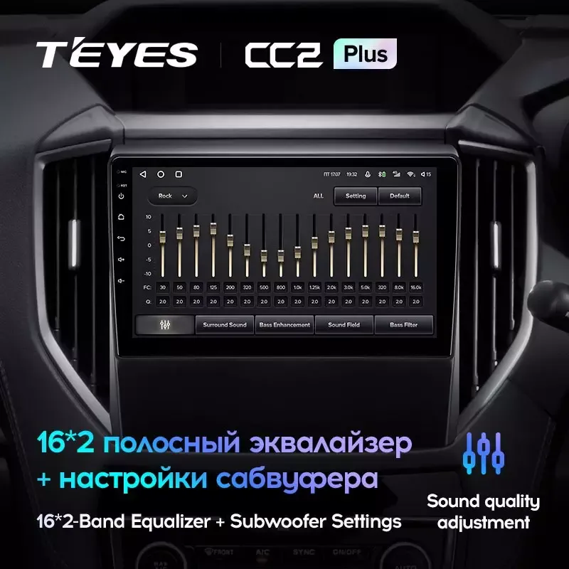 Комплект магнитолы TEYES CC2 Plus 9.0" для Subaru Forester SK 2018-2021