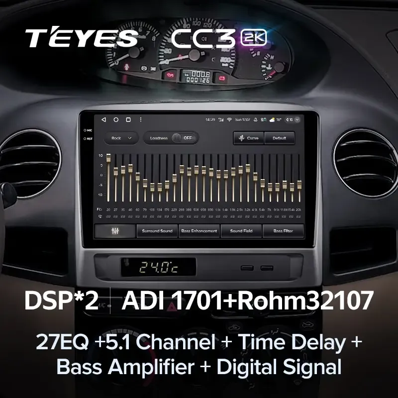 Комплект магнитолы TEYES CC2 Plus 9.0" для Geely MK I 2006-2013