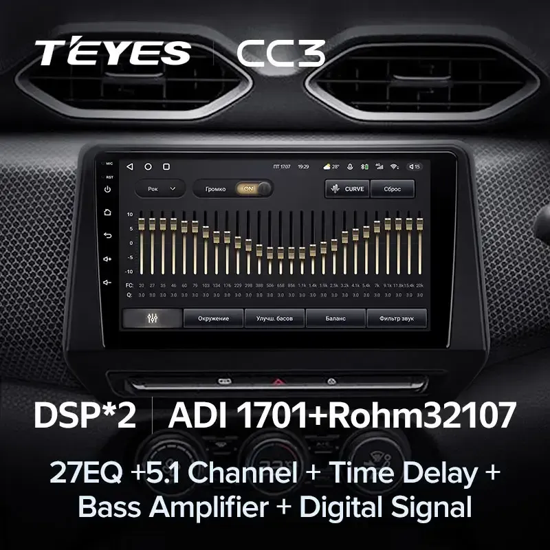 Комплект магнитолы TEYES CC3L 9.0" для Renault Triber