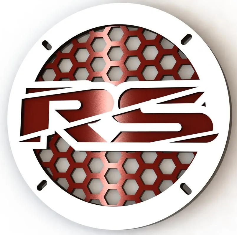 Защитная сетка (гриль) RS 10" White/Red - фото Защитная сетка (гриль) RS 10" White/Red - фото