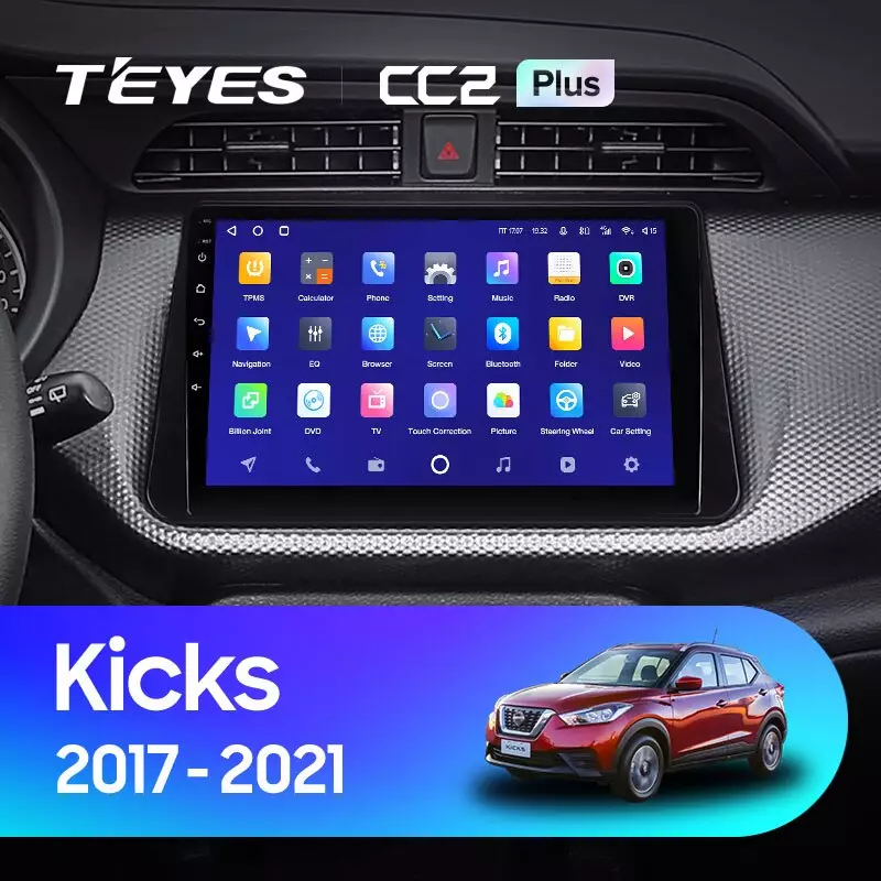 Комплект магнитолы TEYES CC2 Plus 10.2" для Nissan Kicks I 2016-2020