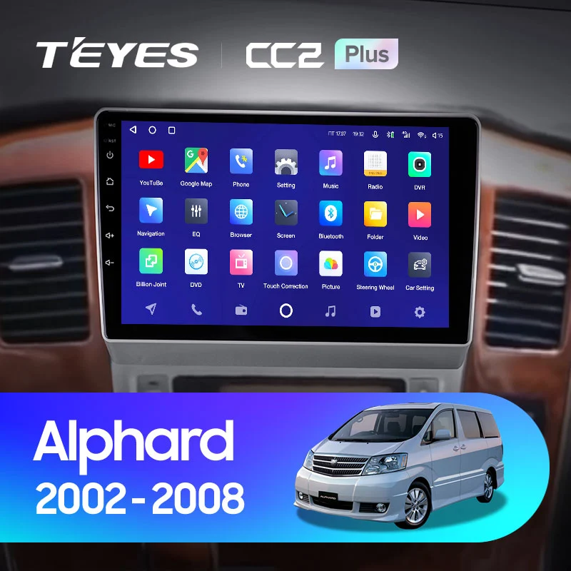 Комплект магнитолы TEYES CC2 Plus 9.0" для Toyota Alphard I рестайлинг 2005-2008