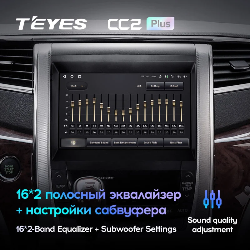 Комплект магнитолы TEYES CC2 Plus 9.0" для Toyota Alphard II 2008-2015