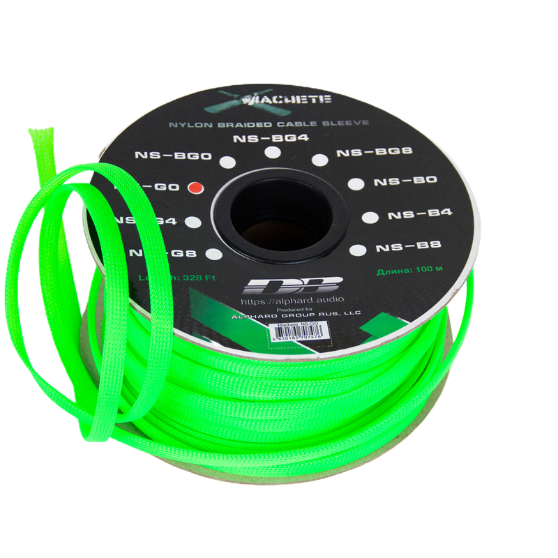 Защитная кабельная оплетка Deaf Bonce NS-G0 Green (1б-100м) - фото
