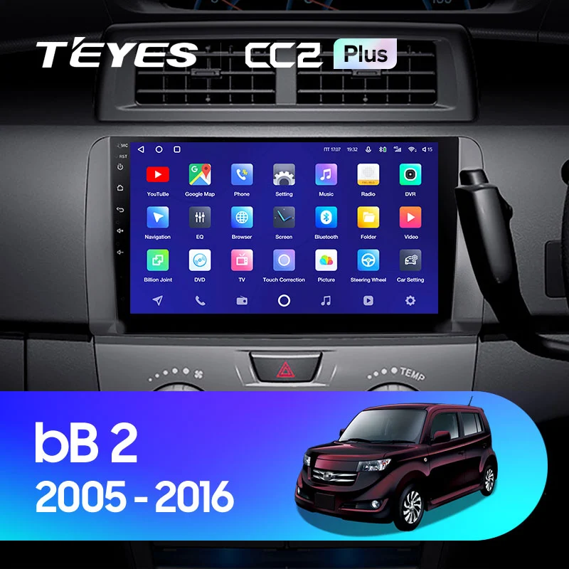 Комплект магнитолы TEYES CC2 Plus 10.2" для Toyota bB II 2005-2016
