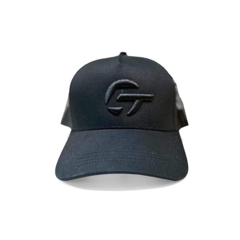 Бейсболка сетка черный логотип "Global Tuning" - фото