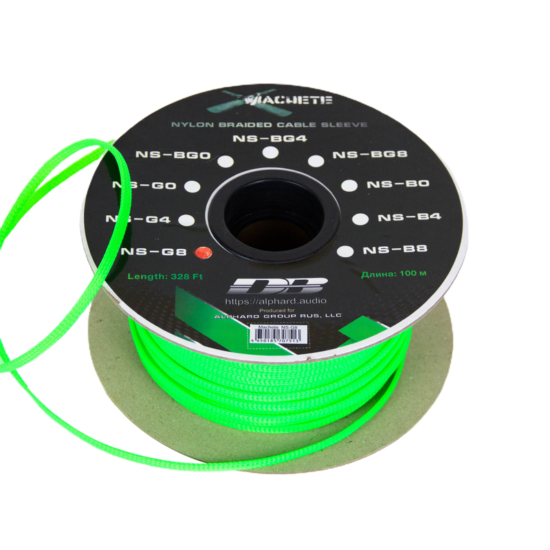 Защитная кабельная оплетка Deaf Bonce NS-G8v2 Green (1б-200м) - фото