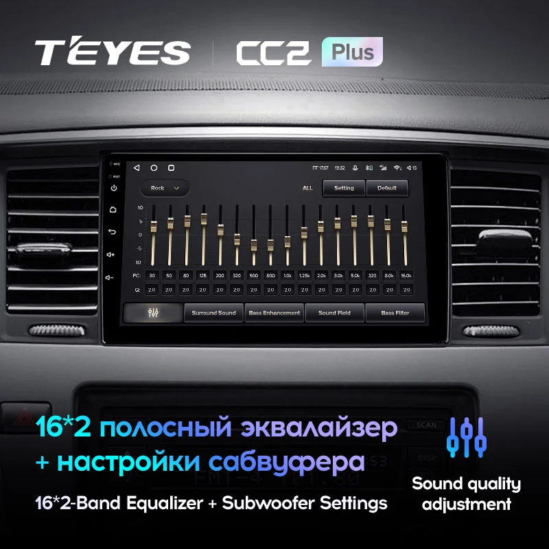 Комплект магнитолы TEYES CC2 Plus 9.0" для Nissan Patrol Y61 рестайлинг 2004-2023