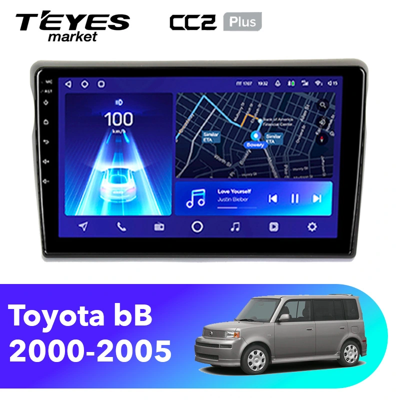 Комплект магнитолы TEYES CC2 Plus 9.0" для Toyota bB I 2000-2005