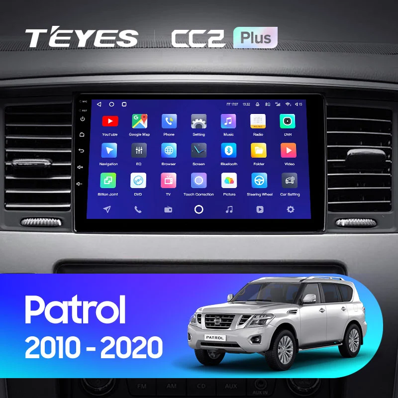 Комплект магнитолы TEYES CC2 Plus 9.0" для Nissan Patrol Y61 рестайлинг 2004-2023