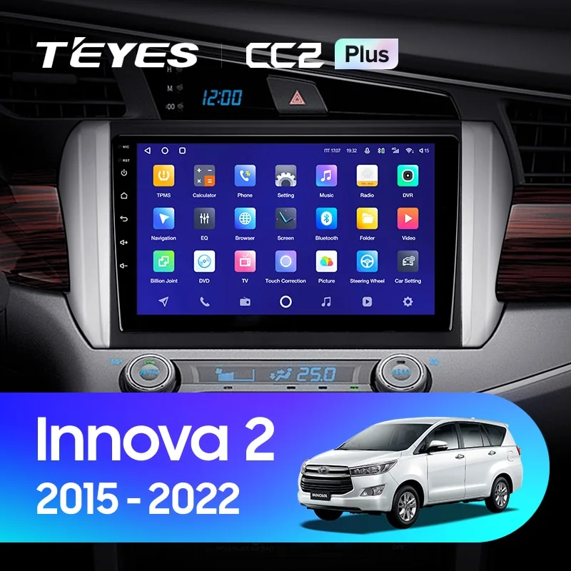 Комплект магнитолы TEYES CC2 Plus 9.0" для Toyota Innova II 2015-2023