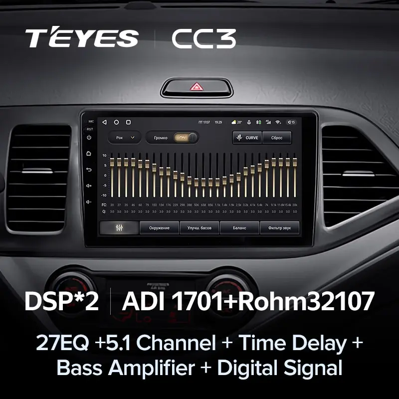Комплект магнитолы TEYES CC3 9.0" для Kia Morning II 2011-2017