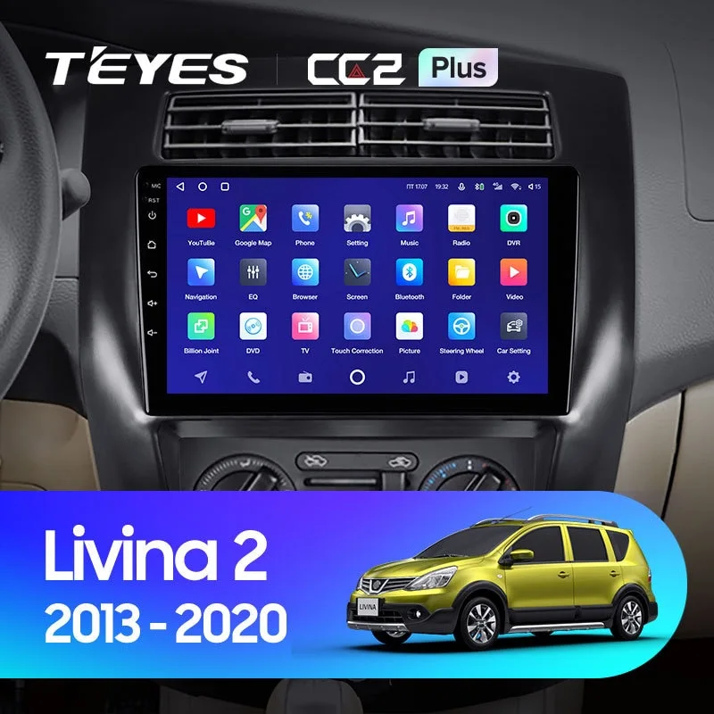 Комплект магнитолы TEYES CC2 Plus 10.2" для Nissan Livina 2013-2020