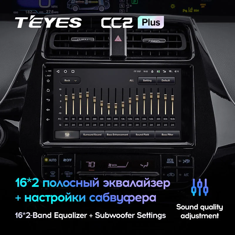 Комплект магнитолы TEYES CC2 Plus 9.0" для Toyota Prius IV 2015-2019