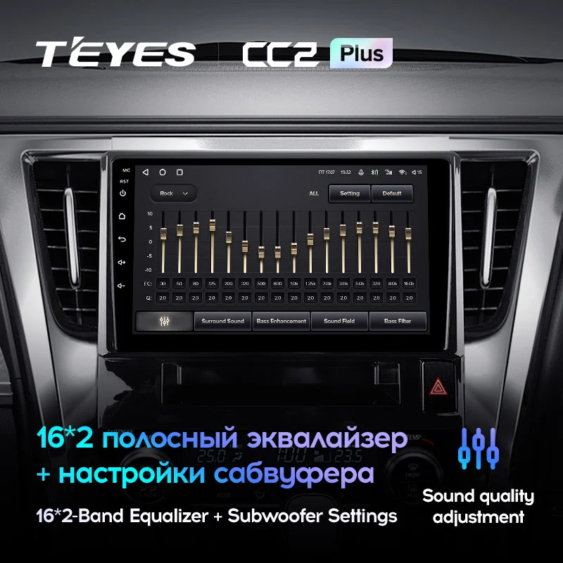 Комплект магнитолы TEYES CC2 Plus 10.2" для Toyota Alphard III 2015-2023
