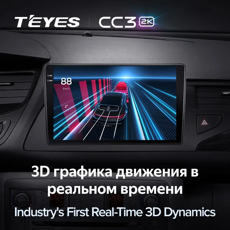 Комплект магнитолы TEYES CC3 2K 10.36" для Citroen C5 II 2008-2017