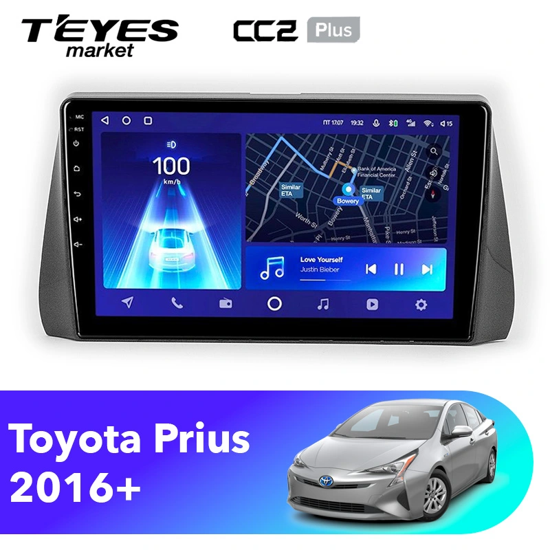 Комплект магнитолы TEYES CC2 Plus 10.2" для Toyota Prius IV 2015-2019