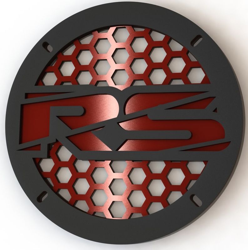 Защитная сетка (гриль) RS 10" Black/Red - фото