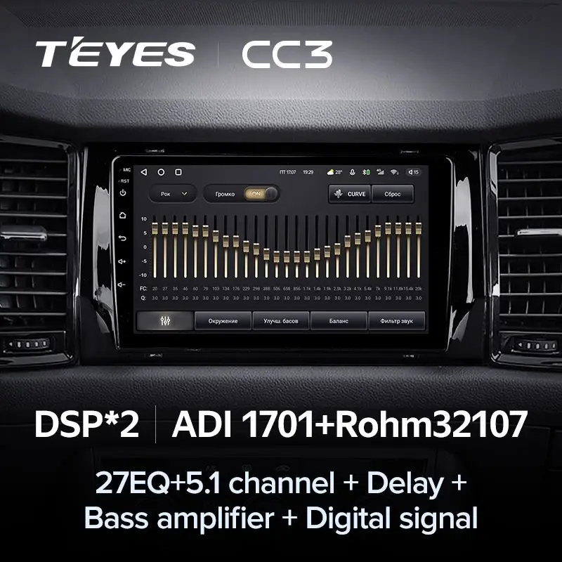 Комплект магнитолы TEYES CC3L 10.2" для Skoda Kodiaq