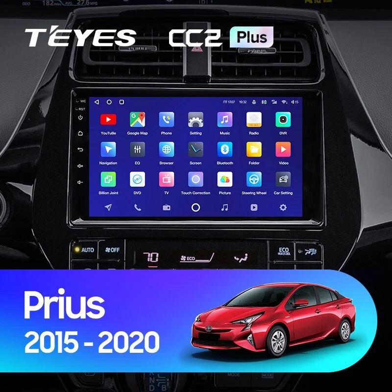 Комплект магнитолы TEYES CC2 Plus 9.0" для Toyota Prius IV 2015-2019