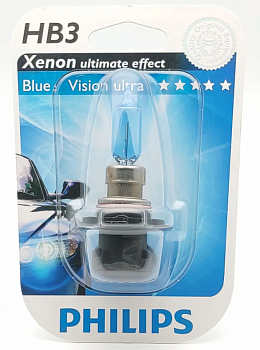 Лампа  Philips HВ3 Blue Vision ultra блистер 12v-65w