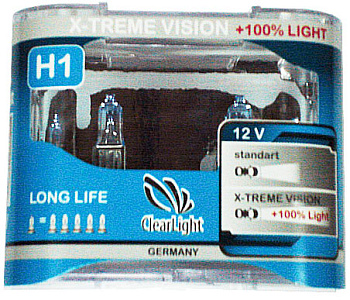 Лампа Clearliqnt H1 X-treme Vizion+100% Liqht 12V-55W